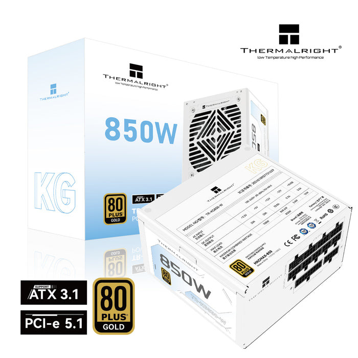 850W Thermalright KG-850-W White ATX 3.1 Gold Modular PSU