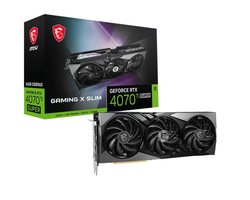 MSI RTX 4070 Ti SUPER Gaming X Slim 16GB Graphics Card