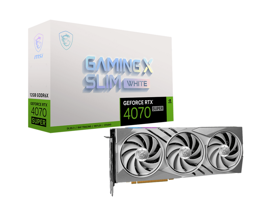 MSI RTX 4070 SUPER 12G Gaming X Slim White Graphics Card