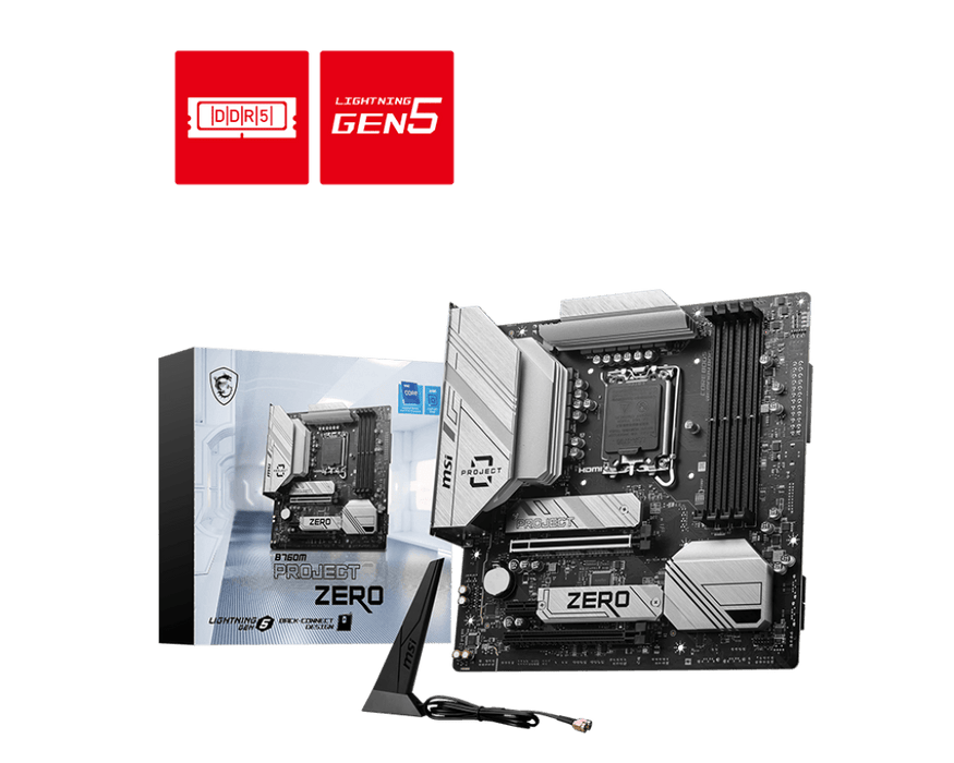 MSI B760M Project Zero WIFI DDR5 Micro-ATX Motherboard