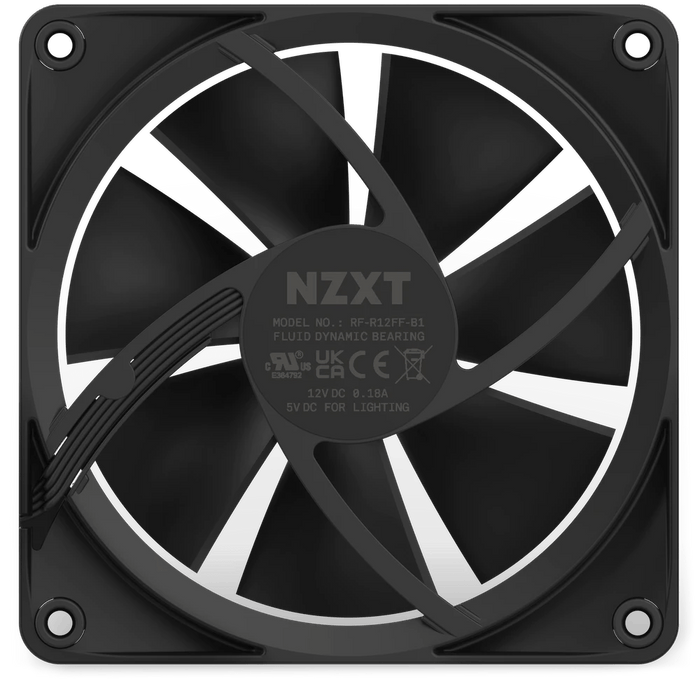 NZXT F120 RGB Black 120mm PWM Fan