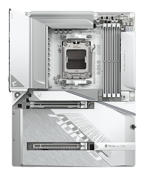 Gigabyte AORUS B850 STEALTH ICE WIFI7 ATX AM5 Motherboard