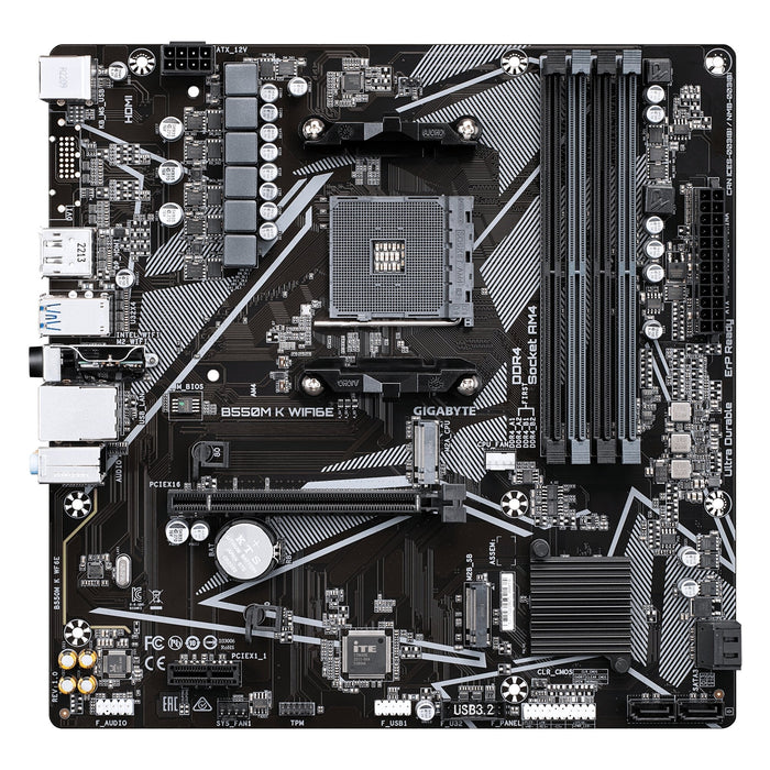 Gigabyte B550M K WIFI6E Micro-ATX AM4 Motherboard