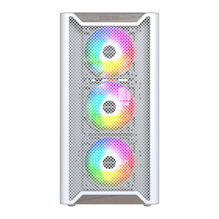 Montech XR Wood A-RGB White ATX Case
