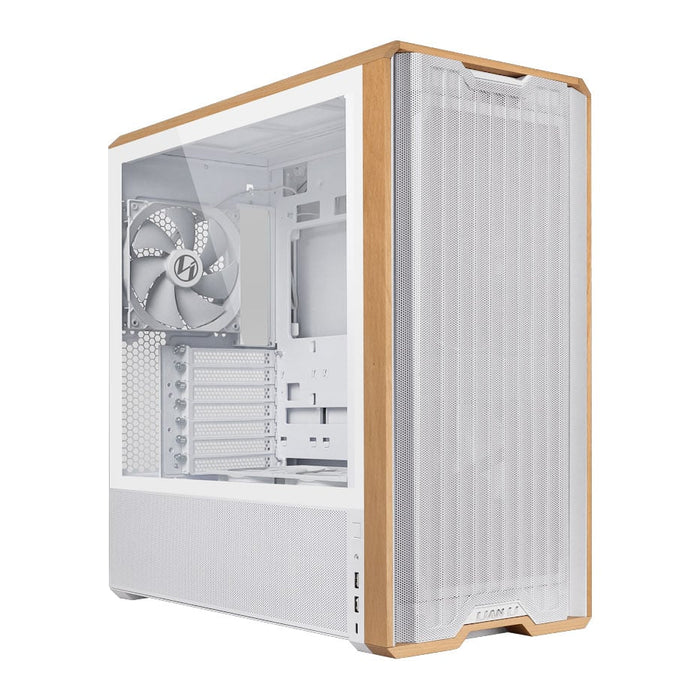 Lian Li Lancool 217 White Wood ATX PC Case