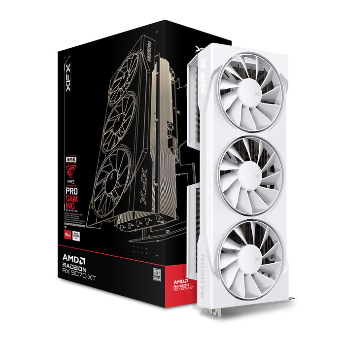 XFX RX 9070 XT Swift Triple Fan Gaming White 16GB Graphics Card