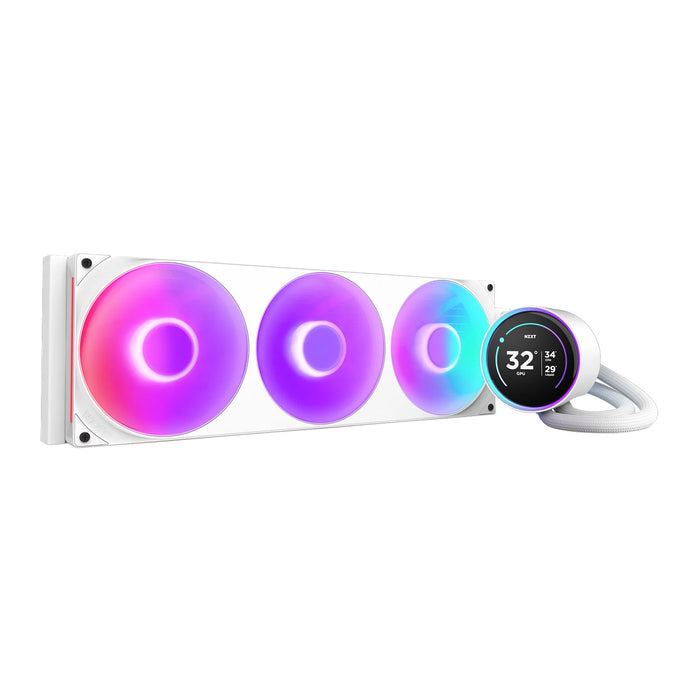 NZXT Kraken 420 Elite RGB White LCD AIO Liquid Cooler