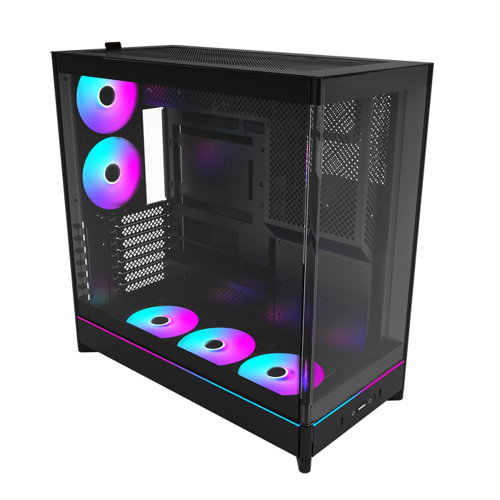 Montech HS02 PRO ARGB Reversible Black ATX Case