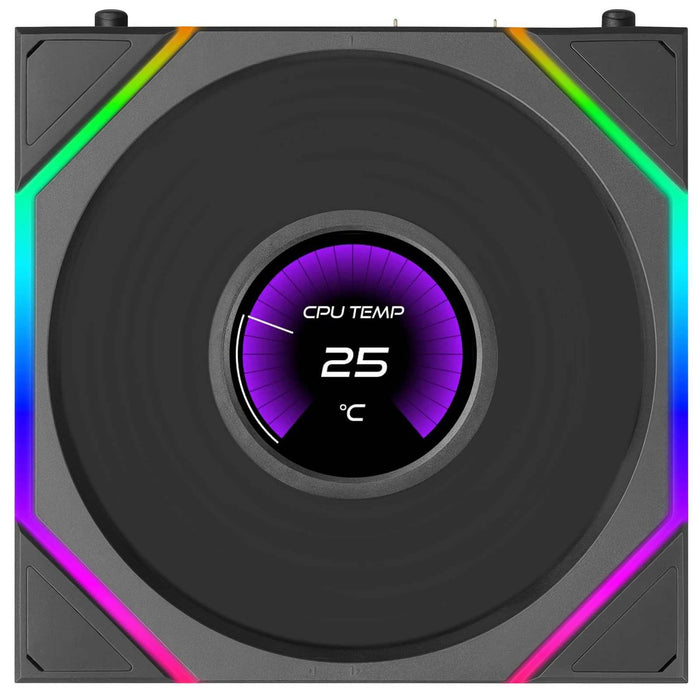 Lian Li UNI FAN TL LCD FLEX Reverse 120mm Fan - Black