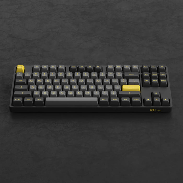 Akko 5087B Plus Black & Gold RGB TKL ANSI CS Jelly Pink