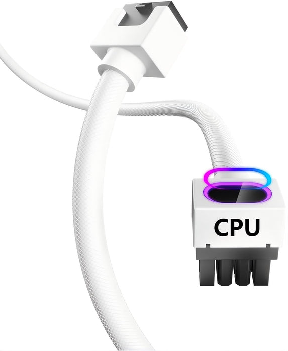 Asiahorse Hydrus 8 Pin EPS White ARGB CPU Extension Cable