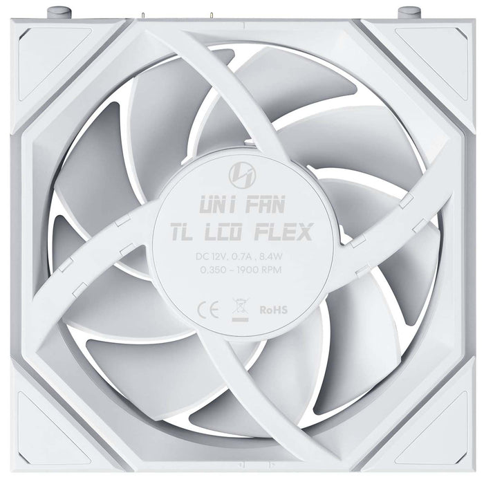 Lian Li UNI FAN TL LCD FLEX 120mm Fan - White