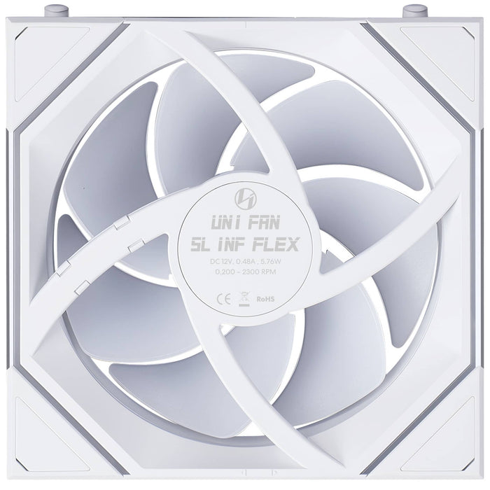 Lian Li UNI FAN SLINF FLEX 120mm Triple Fan Pack with Controller - White