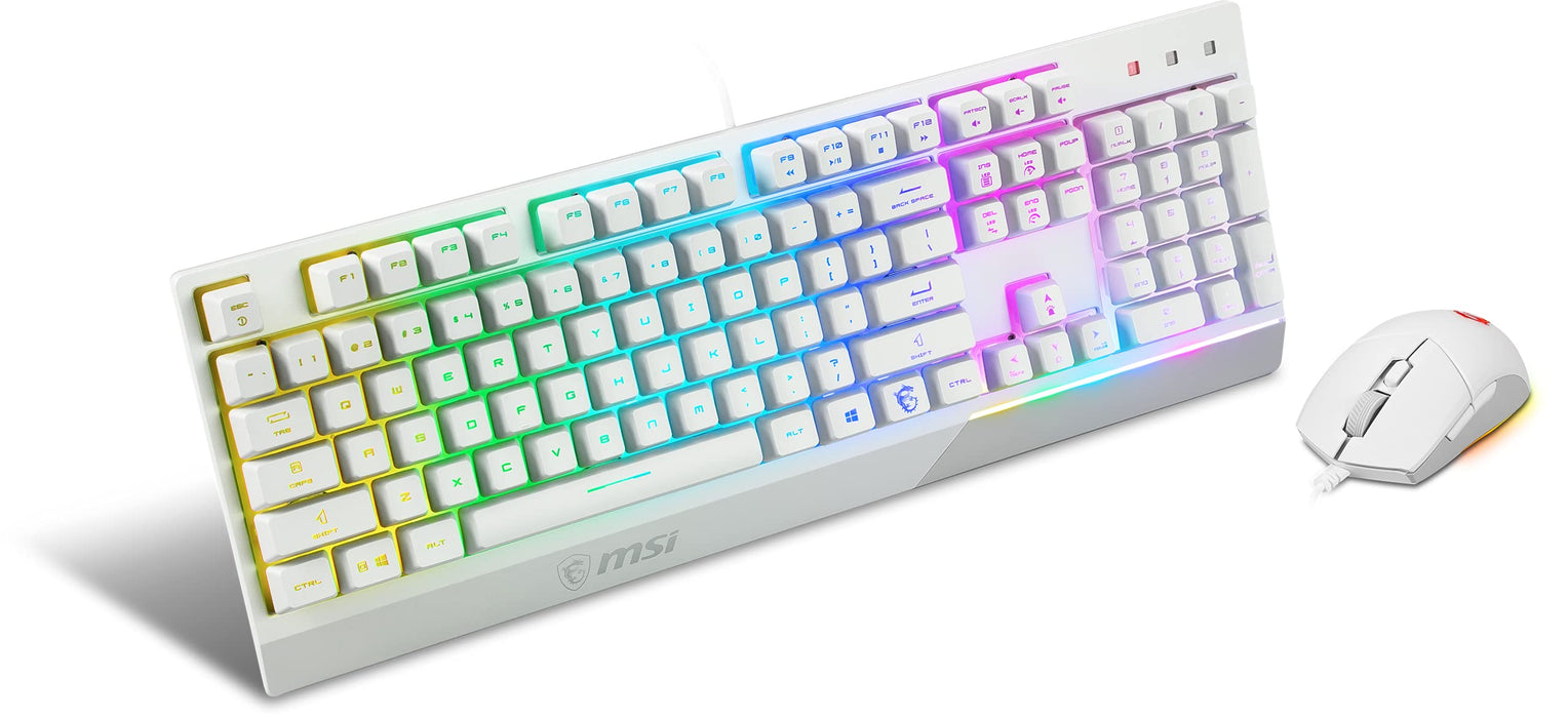 MSI VIGOR GK30 COMBO White Gaming Keyboard + Mouse Bundle