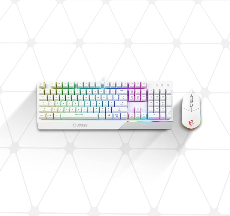 MSI VIGOR GK30 COMBO White Gaming Keyboard + Mouse Bundle