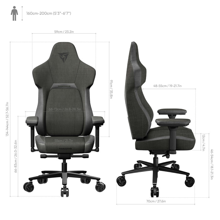 ThunderX3 CORE Fabric Gaming Chair Dark Grey