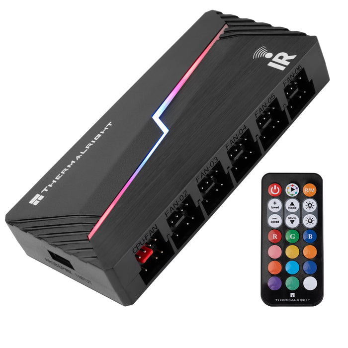 Thermalright 12-Port IR Black PWM Fan and A-RGB SATA Powered Hub