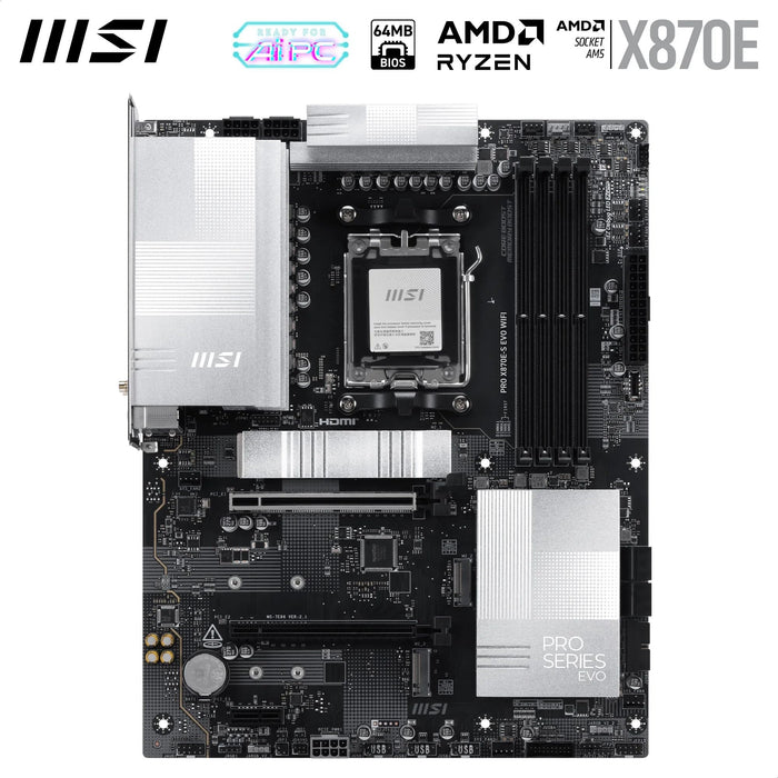 MSI PRO X870E-S EVO WIFI ATX AM5 Motherboard