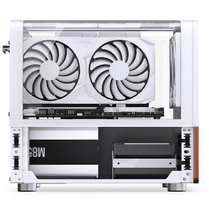Jonsbo V12 White TG Wood Micro-ATX PC Case