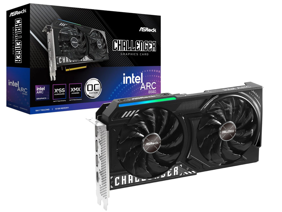 ASRock Intel Arc B580 Challenger 12GB Graphics Card