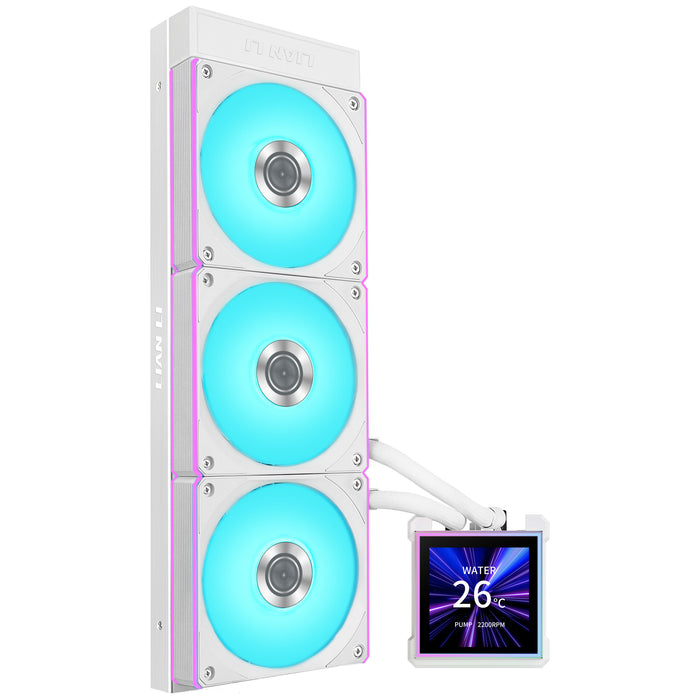 Lian Li HydroShift II OLED Curved 360 FANLESS White All In One CPU Cooler