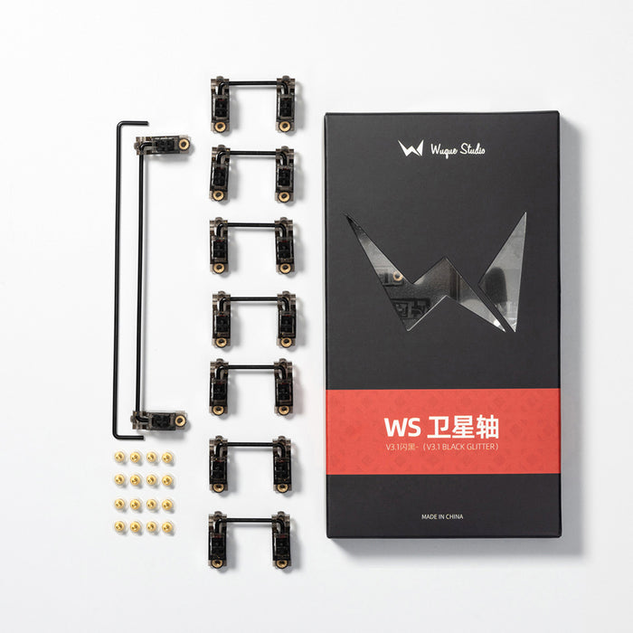 Wuque Studio WS Stabs V3.1 Black Glitter 1.6mm Screw-In Stabilisers