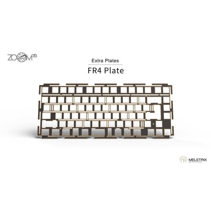 Meletrix Zoom75 Extra Plates Aluminium/Brass/FR4/POM/Carbon Fiber