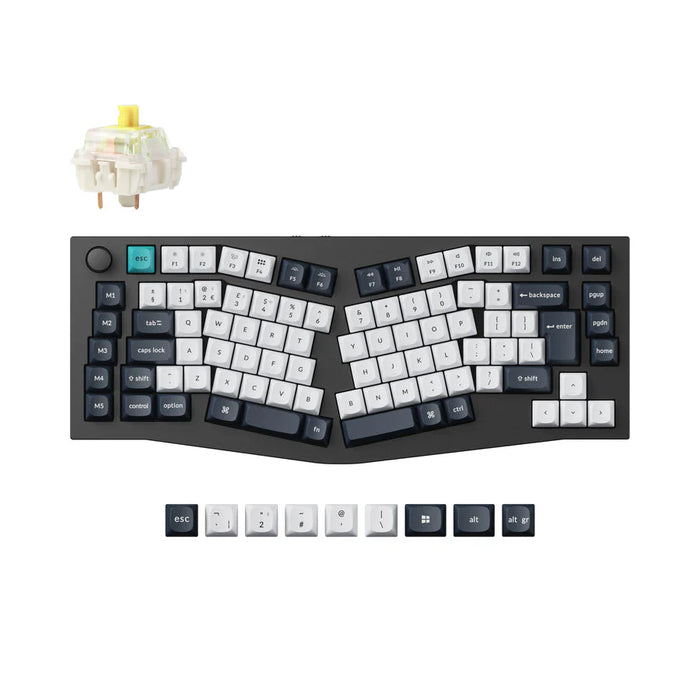 Keychron Q10 Max Carbon Black RGB Alice ISO UK Gateron Jupiter Banana