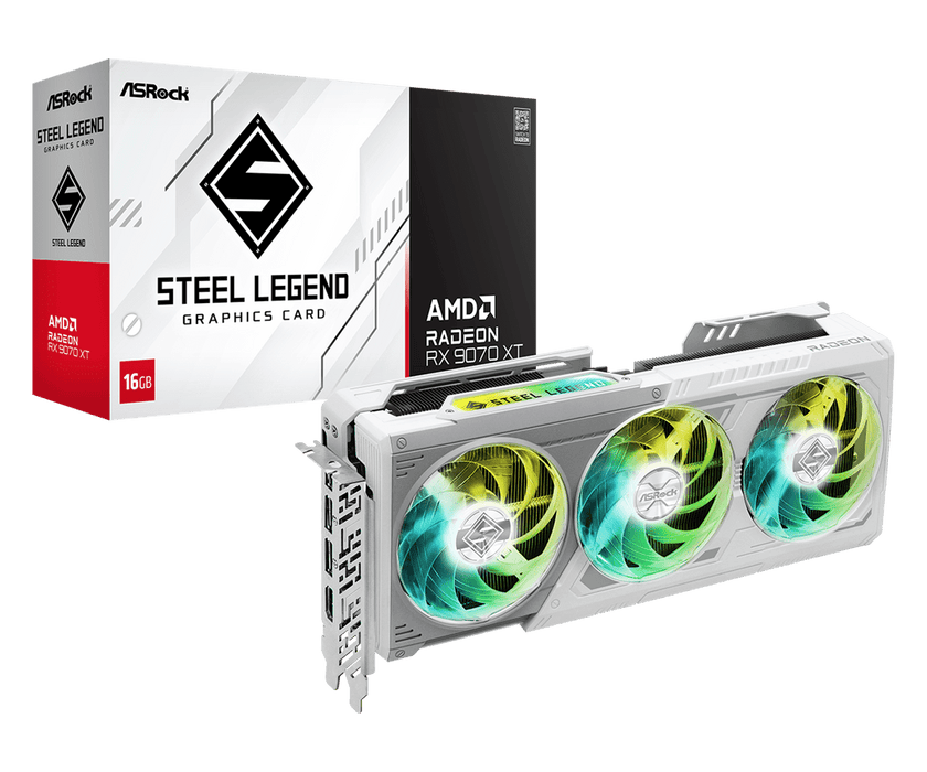 ASRock RX 9070 XT Steel Legend 16GB Graphics Card