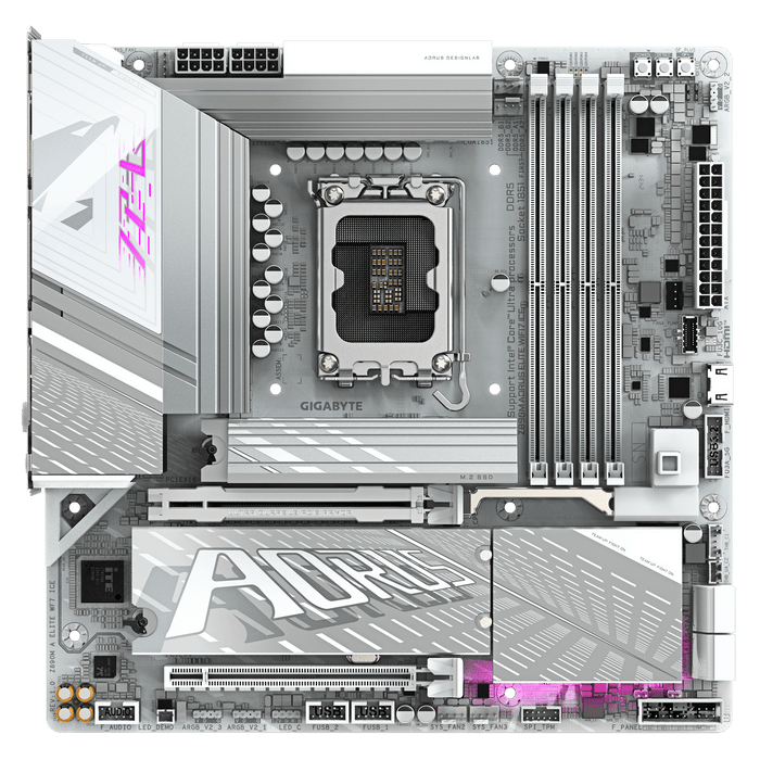 Gigabyte Z890M Aorus Elite WIFI7 ICE Micro-ATX LGA 1851 Motherboard