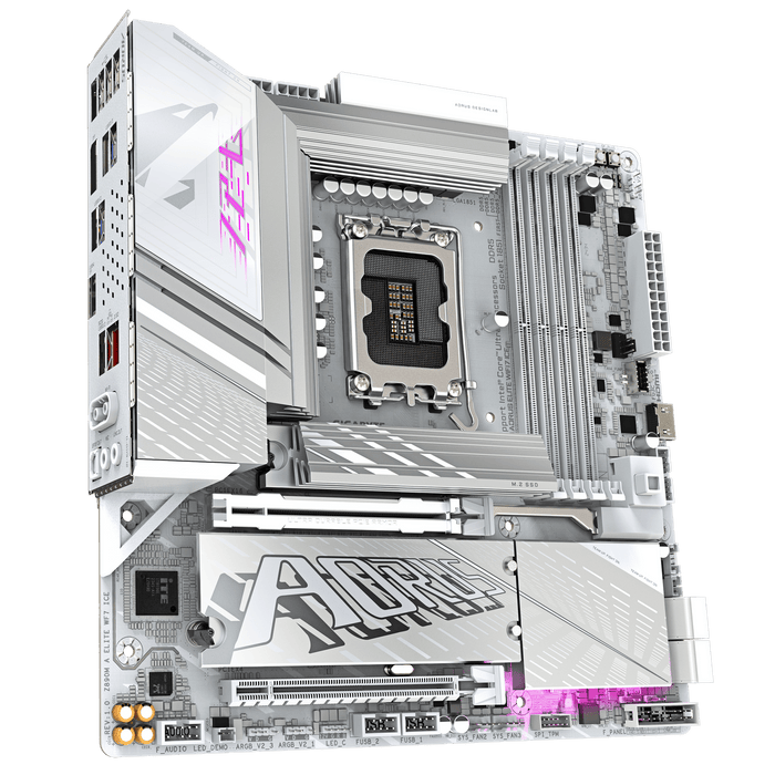 Gigabyte Z890M Aorus Elite WIFI7 ICE Micro-ATX LGA 1851 Motherboard