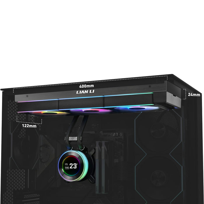 Lian Li HydroShift II LCD-C 360R Black 360mm AIO Liquid Cooler