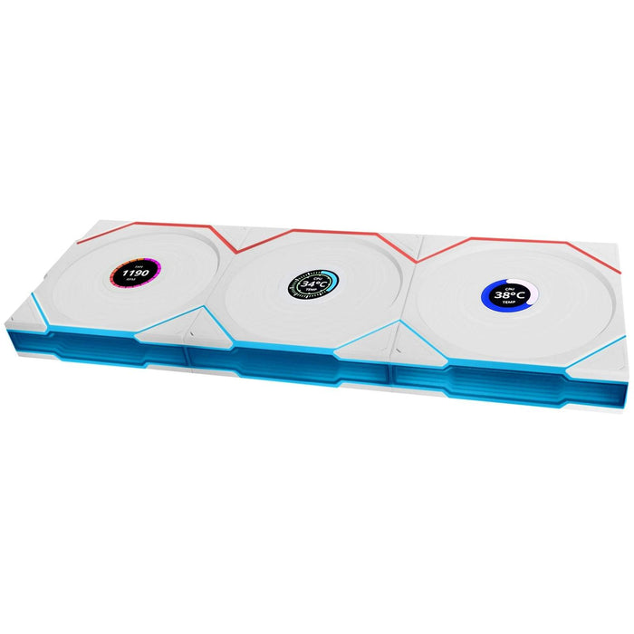Lian-Li UNI FAN TL120 LCD Wireless ARGB White 120mm Triple Pack