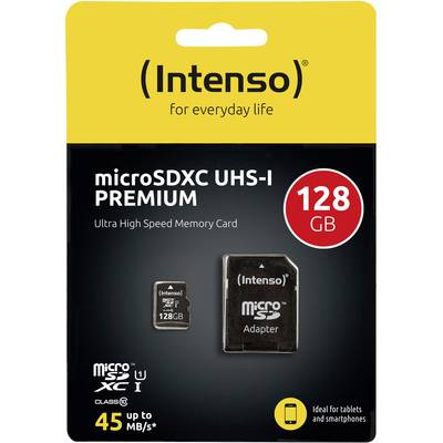 128GB Intenso Premium UHS-1 Micro SD Card + adapter