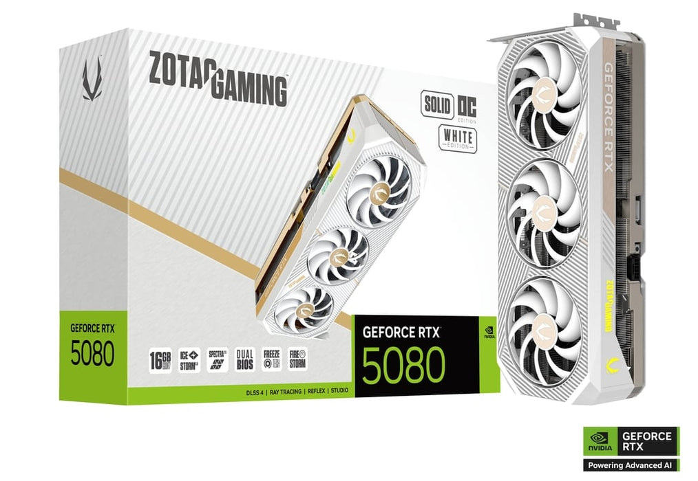 Zotac RTX 5080 Solid OC White 16GB Graphics Card