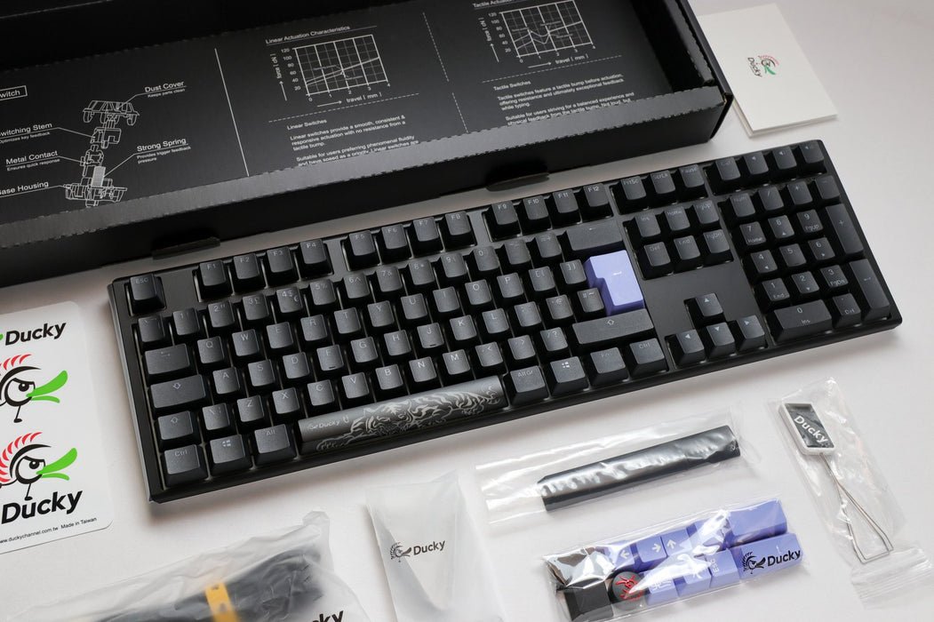 Ducky One 3 Black UK ISO RGB Cherry MX Silver