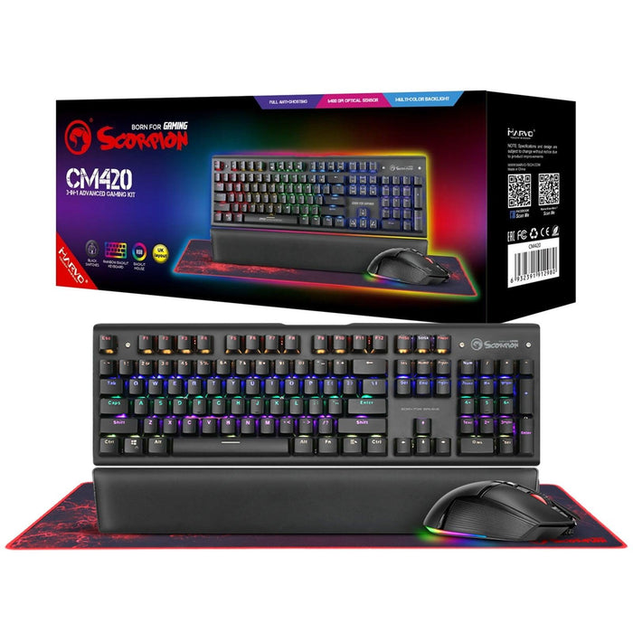 MARVO SCORPION 3 IN1 KEYBOARD, MOUSE, MOUSE MAT GAMING BUNDLE