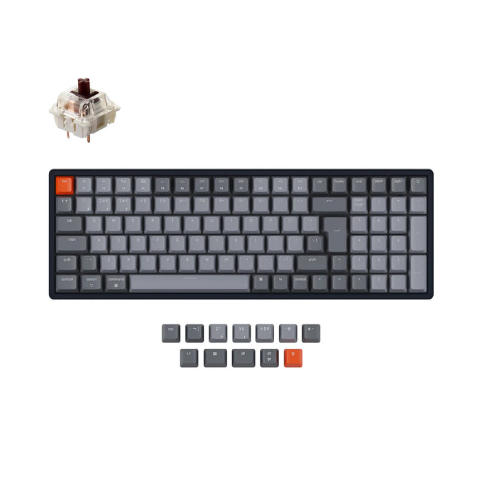 Keychron K4 Aluminium RGB 96% ISO UK Tactile Hot-Swap Gateron Brown