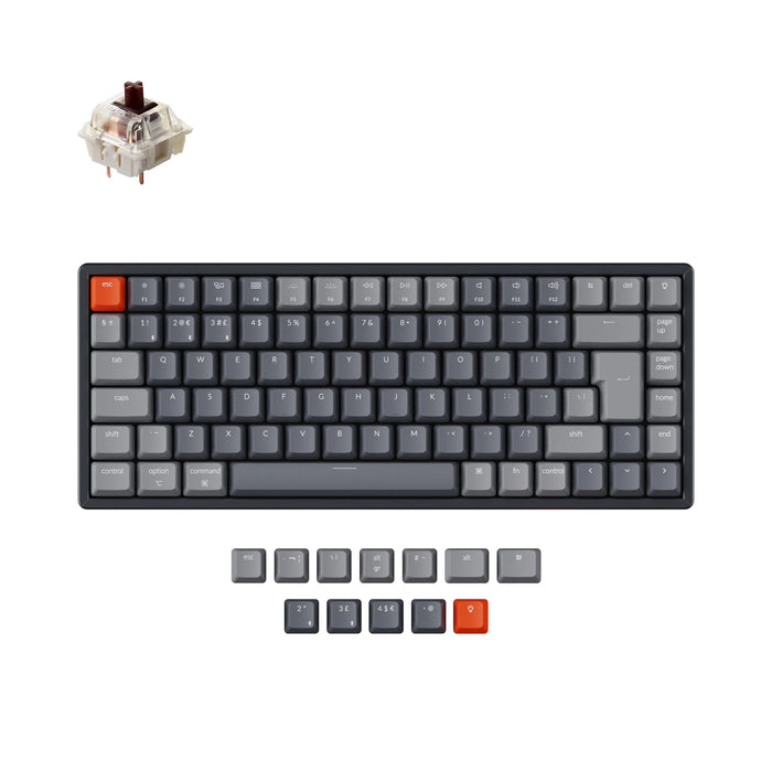 Keychron K2v2 Aluminium RGB 75% ISO UK Tactile Gateron Brown