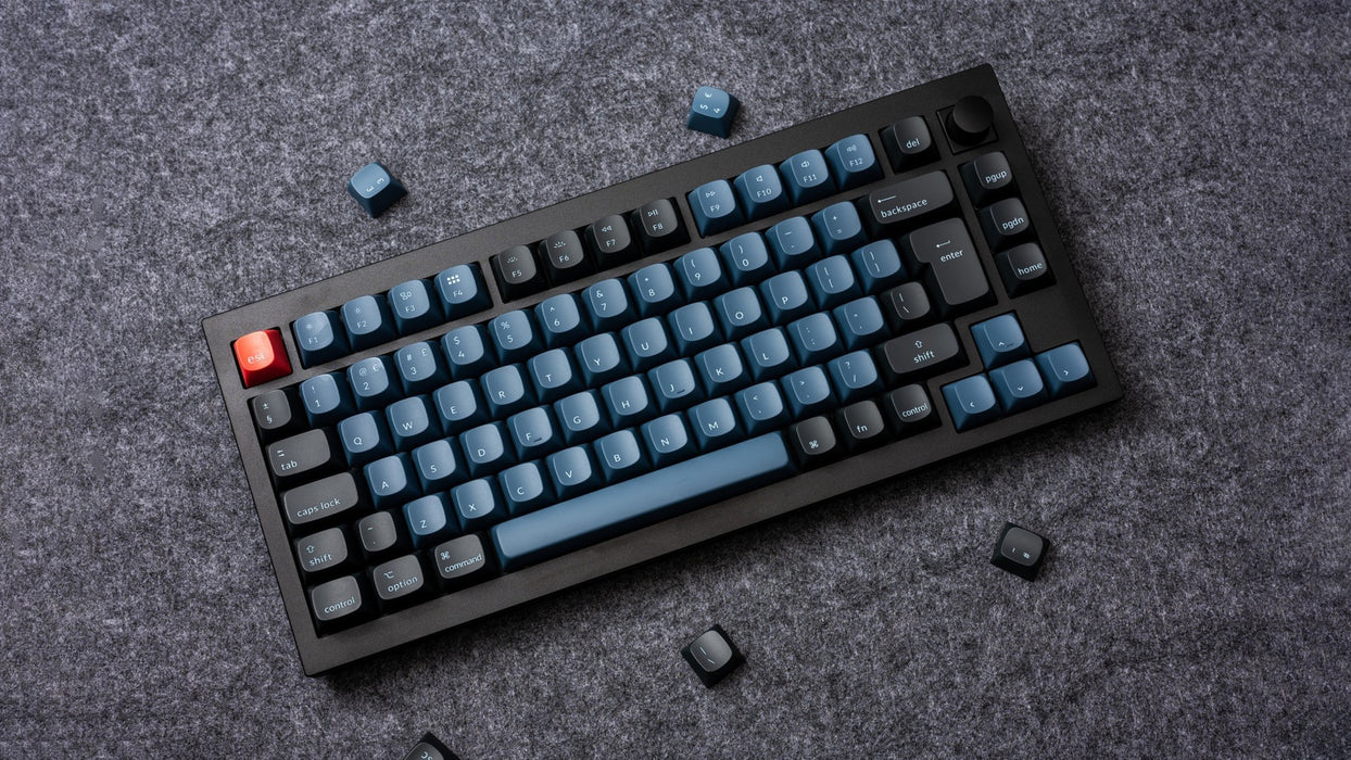 Keychron Q1 Knob QMK Carbon Black RGB 75% ISO UK Gateron Red