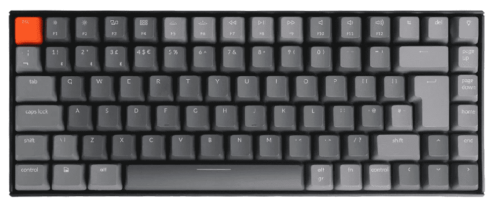 Keychron K2v2 Aluminium RGB 75% ISO UK Tactile Gateron Brown