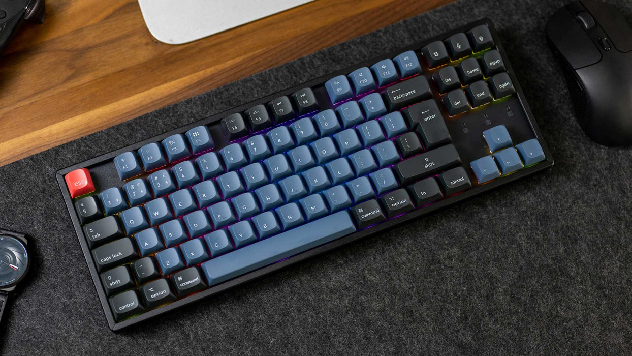 Keychron K8 Pro Plastic RGB TKL ISO UK Clicky Gateron Blue